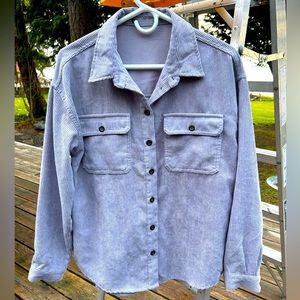 Light purple, corduroy button up